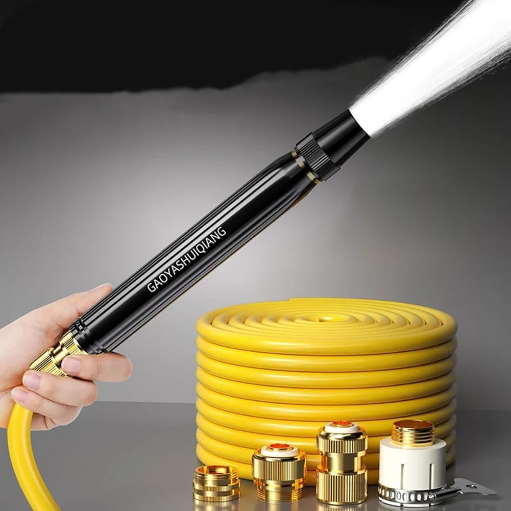 🏆NUR HEUTE IM ANGEBOT:  Nur €8.99 !! 🔥Hochdruck-Autowaschpistole für Zuhause mit Boosterdüse und Schlauch – ein Muss zum Bewässern von Pflanzen und Gemüse sowie zum Autowaschen.👍💦