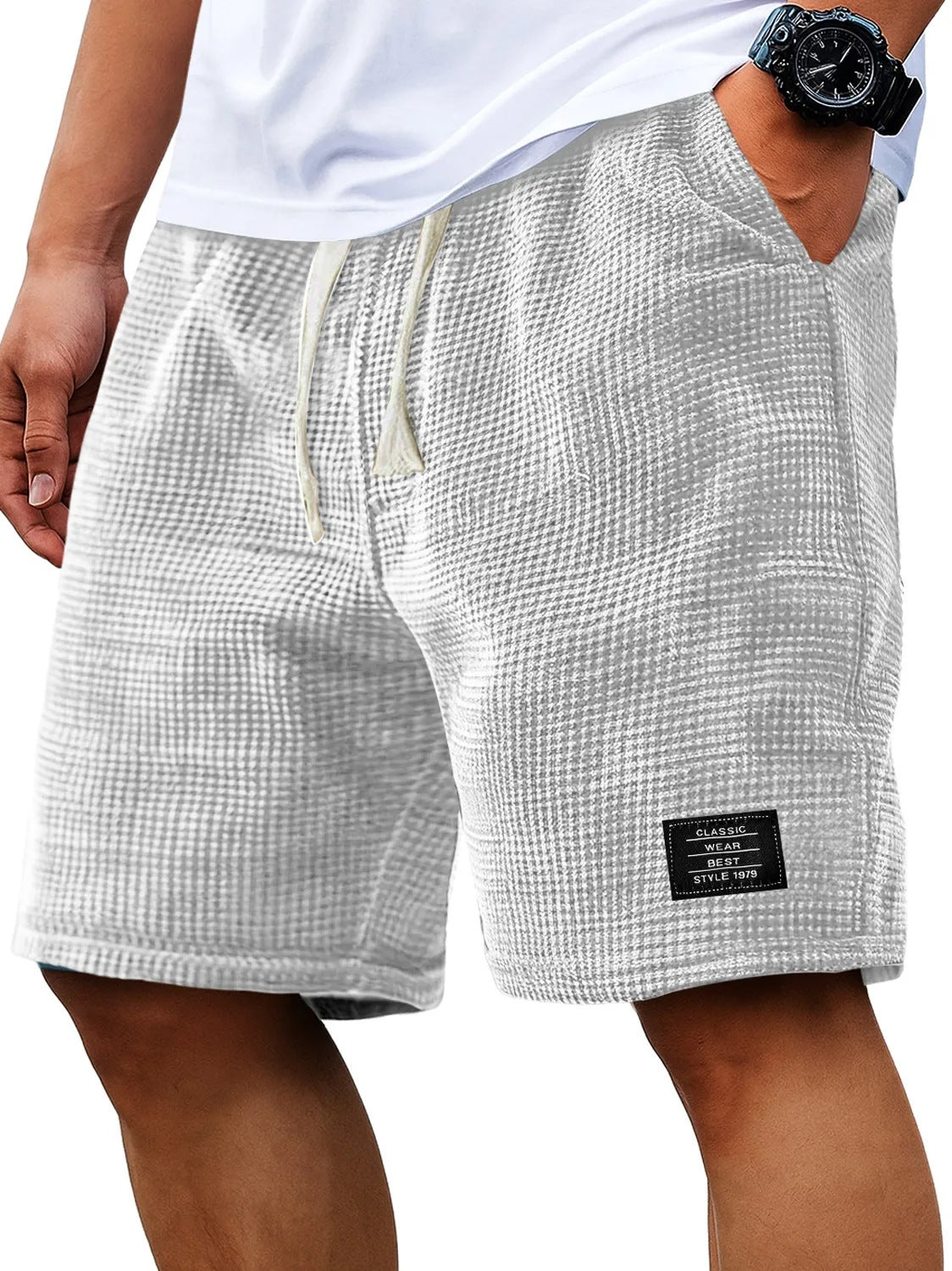 🩳 50% RABATT! 🌿 Atmungsaktive Waffel-Herren-Freizeitshorts – Leicht, elastischer Bund & lässiger Schnitt – Ideal für warme Tage, Freizeit oder einen entspannten Look – bequem & vielseitig ☀️✨