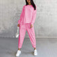 👚 50% RABATT! 💕👖 Damen Langarm-Sweatshirt & Hose Set – Unregelmäßiger Saum, Weiches Material & Bequemer Oversized-Schnitt für Zuhause 🍂