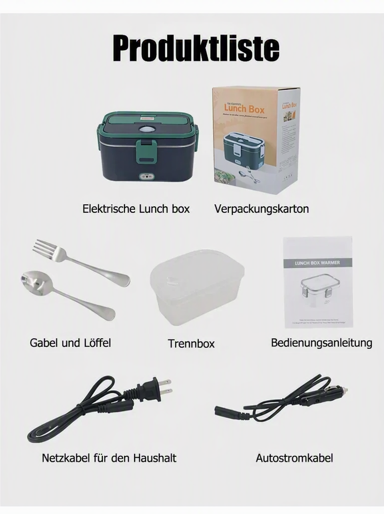 🔥50% RABATT !! 🍱Tragbares elektrisches Warmhalte-Set für Lunchboxen