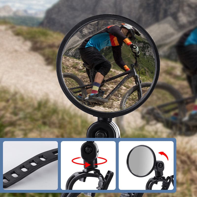 🚴 360° Fahrrad- & Moped-Rückspiegel 🔄 Verstellbar, Klare Sicht & Einfach zu Montieren