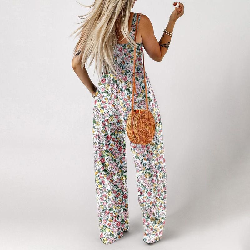💕 50% RABATT!🔥Leichter Boho-Overall mit Print & dünnen Trägern – Perfekt für Strand & Freizeit 🏖️🌸