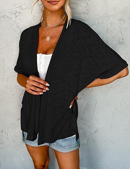 Sommer-Sonderangebot: 50% Rabatt!🏳️‍🌈Neue, stylische, fließende Kurzarm-Strickjacke (Modelljahr 2026)