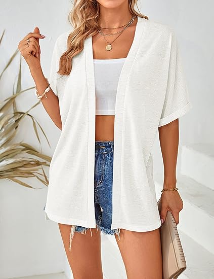 Sommer-Sonderangebot: 50% Rabatt!🏳️‍🌈Neue, stylische, fließende Kurzarm-Strickjacke (Modelljahr 2026)