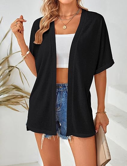 Sommer-Sonderangebot: 50% Rabatt!🏳️‍🌈Neue, stylische, fließende Kurzarm-Strickjacke (Modelljahr 2026)