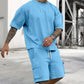 👕 50% RABATT! 🔥 Set aus Freizeit-T-Shirt mit Kurzen Ärmeln & Shorts für Herren – Bequemer Schnitt, Leichter Stoff & Perfekt Für Warme Tage ☀️