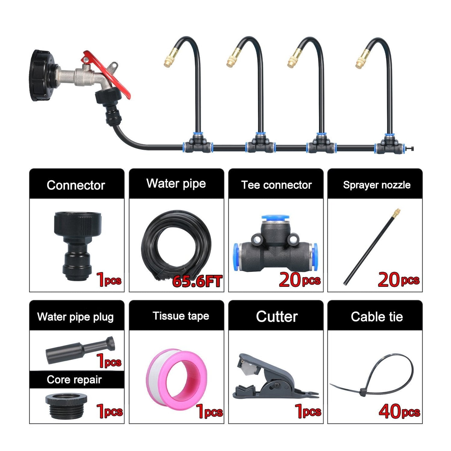 💦 LIMITED-TIME 50% RABATT! ✨ Smartes Sprinkler-Set – Verstellbare Düsen, Flexibler Schlauch, 360°, Komplettset 🌿
