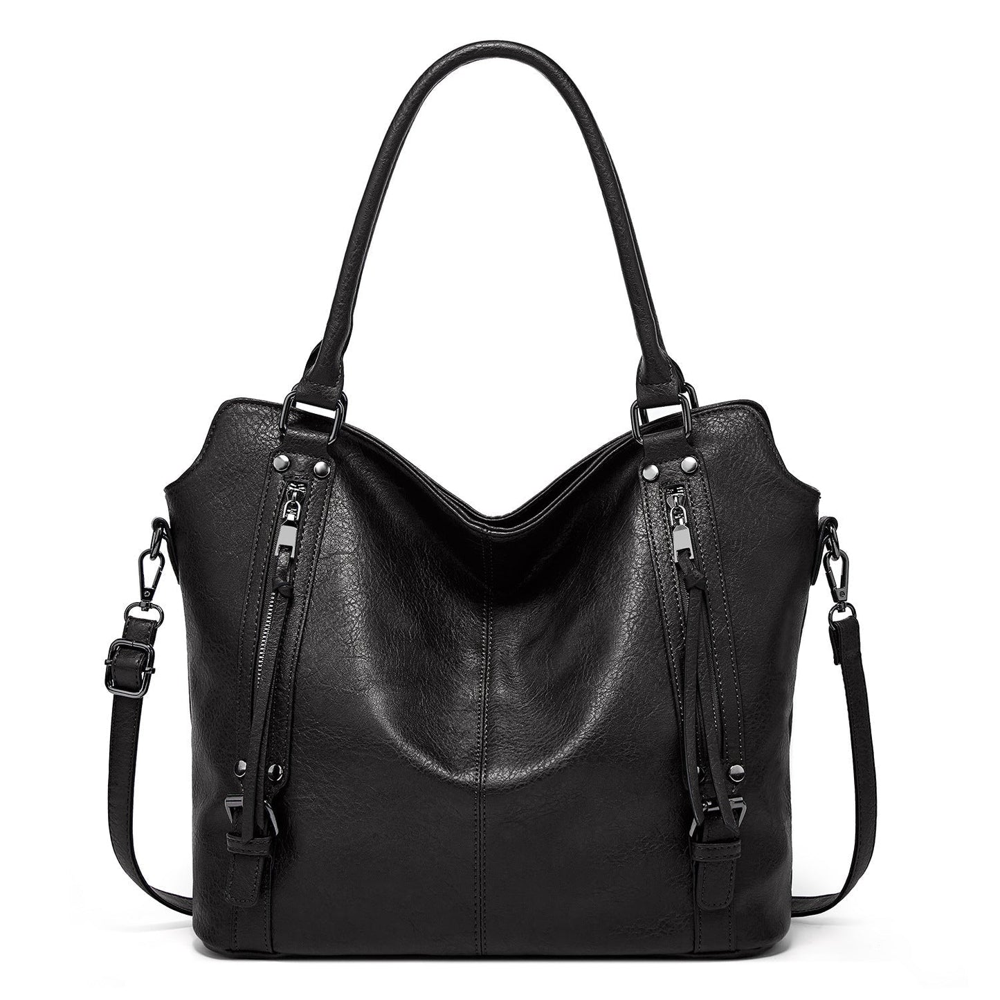 👜  50% RABATT! ✨ Kunstleder-Shopper Damen – Vielseitig, Praktische Fächer, Set mit Beutel 💼