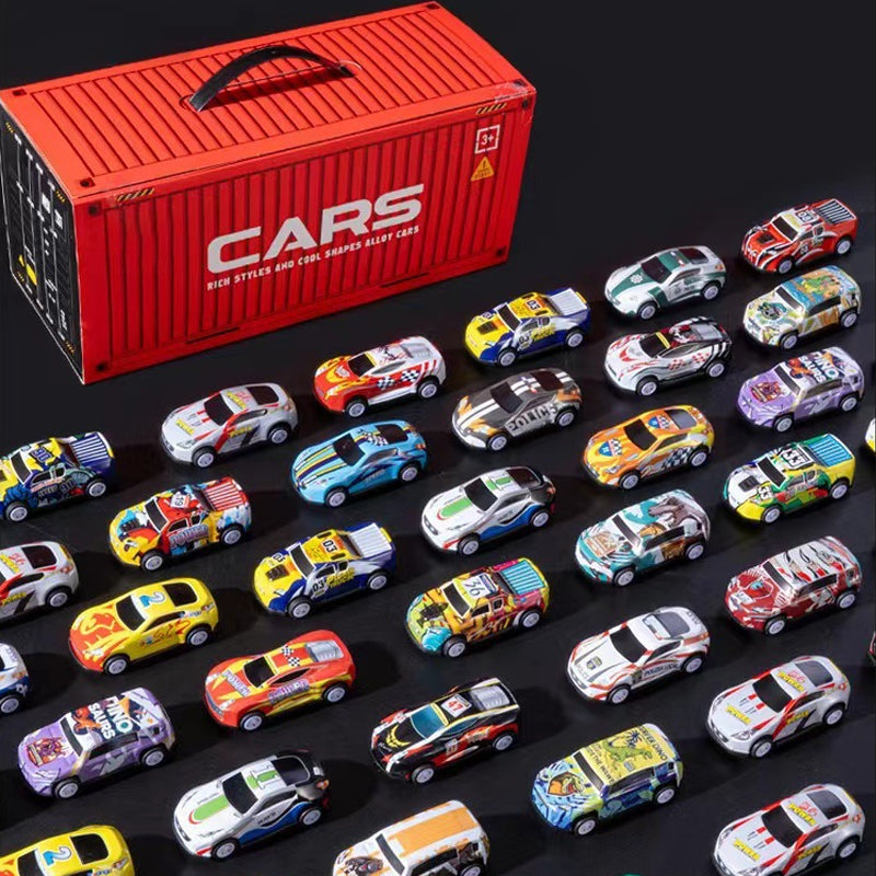 Das beste Geschenk für Kinder🎁48 Mini-Rückziehautos mit integrierter Garage (Set)🚗🎪