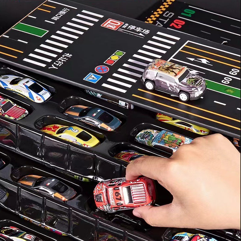 Das beste Geschenk für Kinder🎁48 Mini-Rückziehautos mit integrierter Garage (Set)🚗🎪