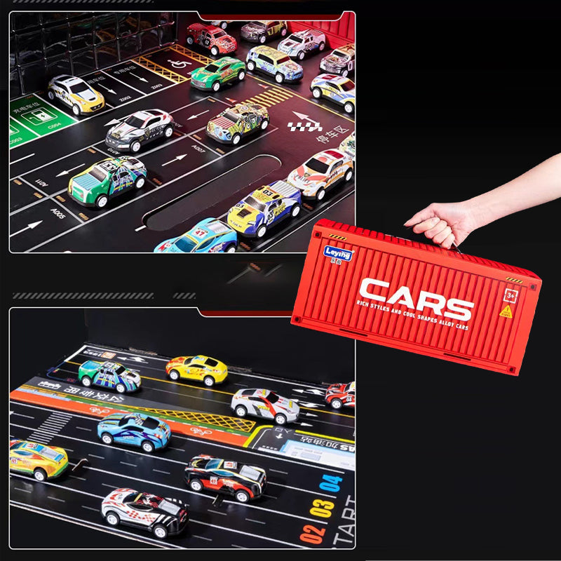 Das beste Geschenk für Kinder🎁48 Mini-Rückziehautos mit integrierter Garage (Set)🚗🎪