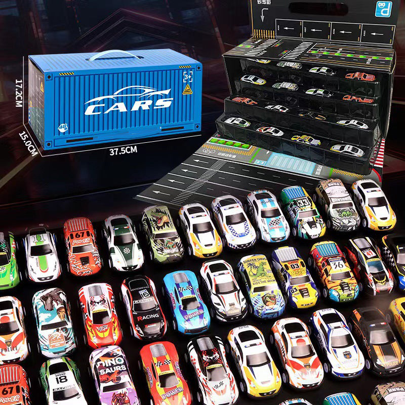 Das beste Geschenk für Kinder🎁48 Mini-Rückziehautos mit integrierter Garage (Set)🚗🎪