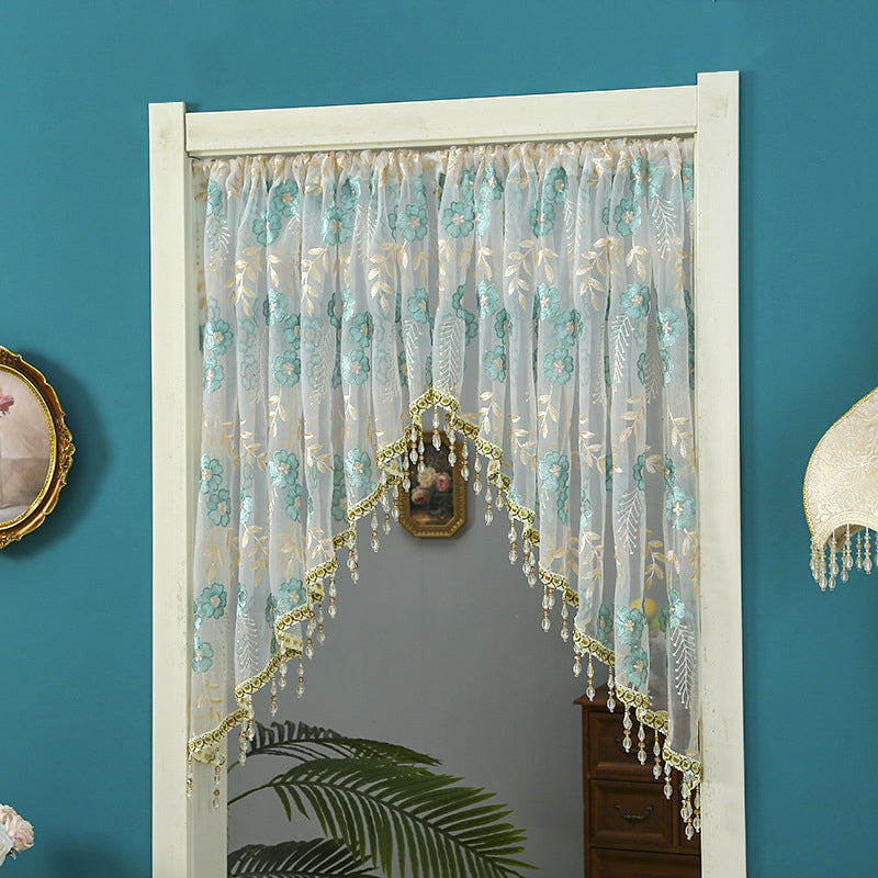 🛍️ 50 % Rabatt – Leichter Stickvorhang mit Perlen – halbtransparent, stickverziert, montagefreundlich & vielseitig für Wohnzimmer, Schlafzimmer & Flur 🪟