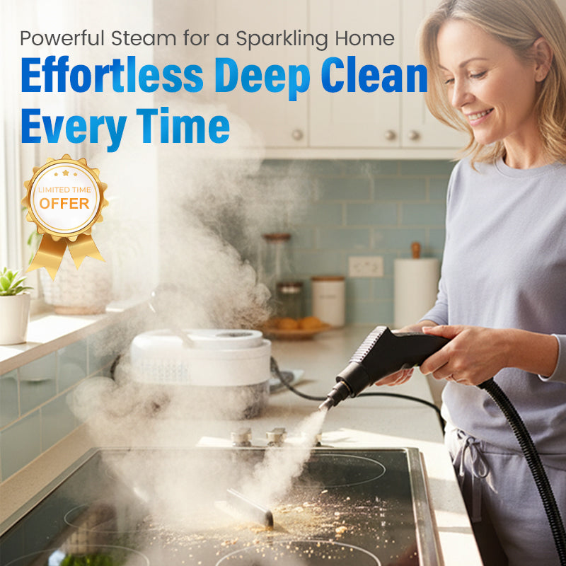 💞 50K+ VERKAUFT! ⏰ 50% RABATT! Hochtemperatur-Dampfreiniger – 105°C Dampf, 15 s Aufheizzeit. 🌡️ Tötet 99,9 % der Keime ab – ohne Chemie. 🎚️ 6 Dampfstufen – großer Tank 1100 ml. ✨ Für viele Oberflächen – Reinigungswunder! 🔥