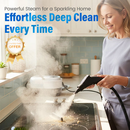 💞 50K+ VERKAUFT! ⏰ 50% RABATT! Hochtemperatur-Dampfreiniger – 105°C Dampf, 15 s Aufheizzeit. 🌡️ Tötet 99,9 % der Keime ab – ohne Chemie. 🎚️ 6 Dampfstufen – großer Tank 1100 ml. ✨ Für viele Oberflächen – Reinigungswunder! 🔥
