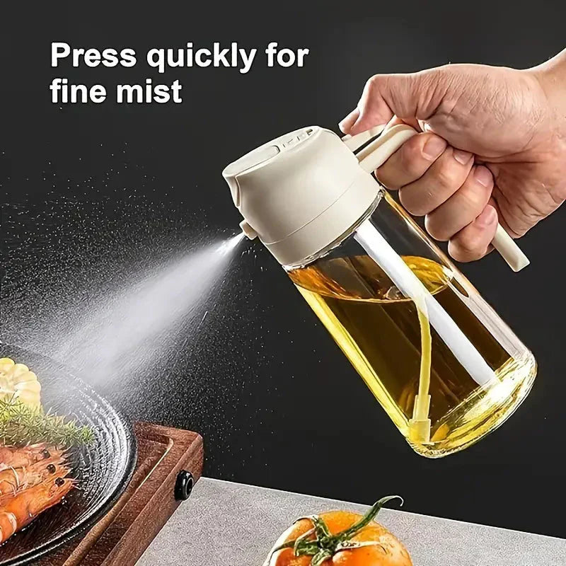 🍾 50% RABATT! ✨ 2-in-1-Sprühflasche & Ölspender aus Glas – Elegantes Design, Tropffrei & Leicht zu Reinigen 👨‍🍳