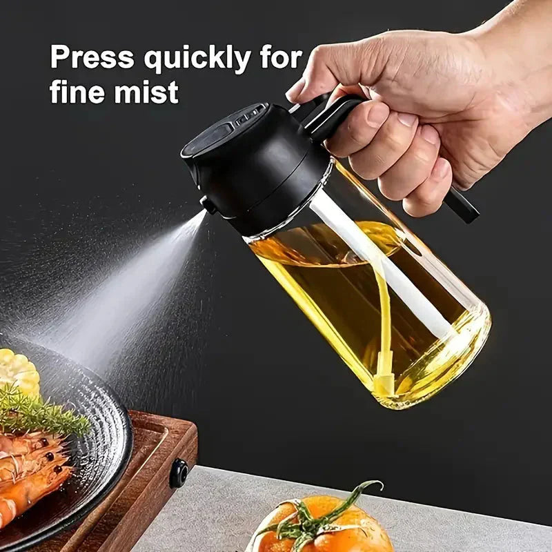 🍾 50% RABATT! ✨ 2-in-1-Sprühflasche & Ölspender aus Glas – Elegantes Design, Tropffrei & Leicht zu Reinigen 👨‍🍳