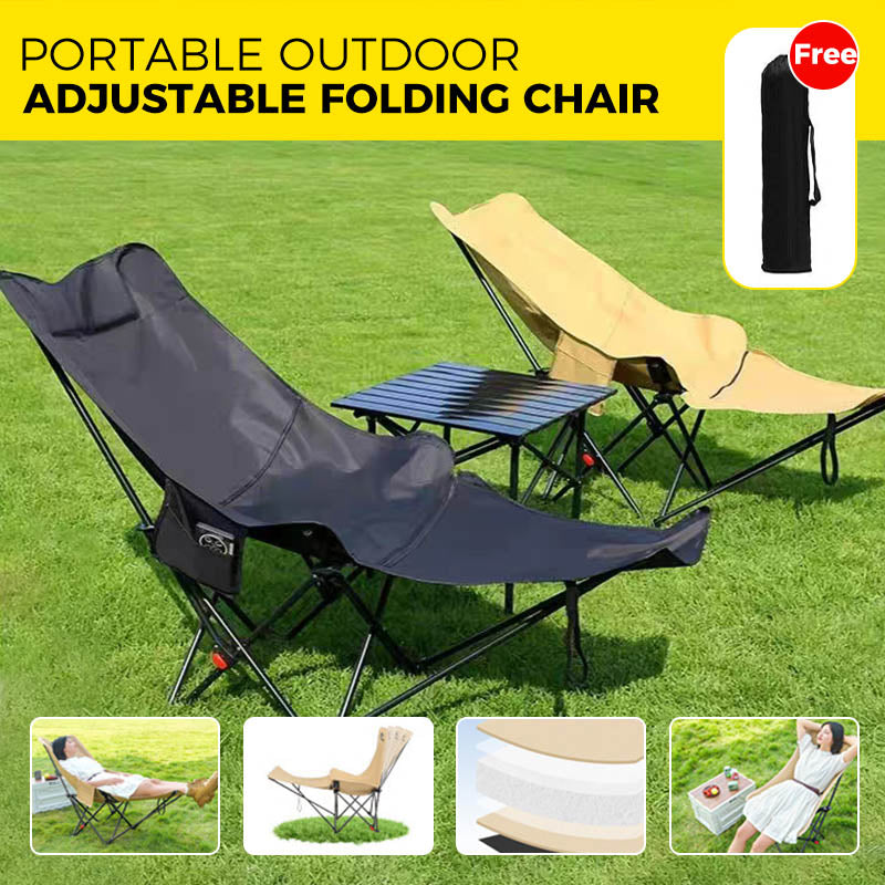 🪑 60% RABATT! 🌿 Tragbarer verstellbarer Klappstuhl für Außenbereich – Leicht, stabil & vielseitig – Ideal für Garten, Camping, Strand oder Terrasse – einfacher Transport und Aufbau 🏕️✨