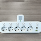 🔌EU-Stecker-Wandler-Steckdose mit 4 Steckdosen, Multi-Port-Wanddose mit unabhängigem Schalter und kleinem Nachtlichtadapter