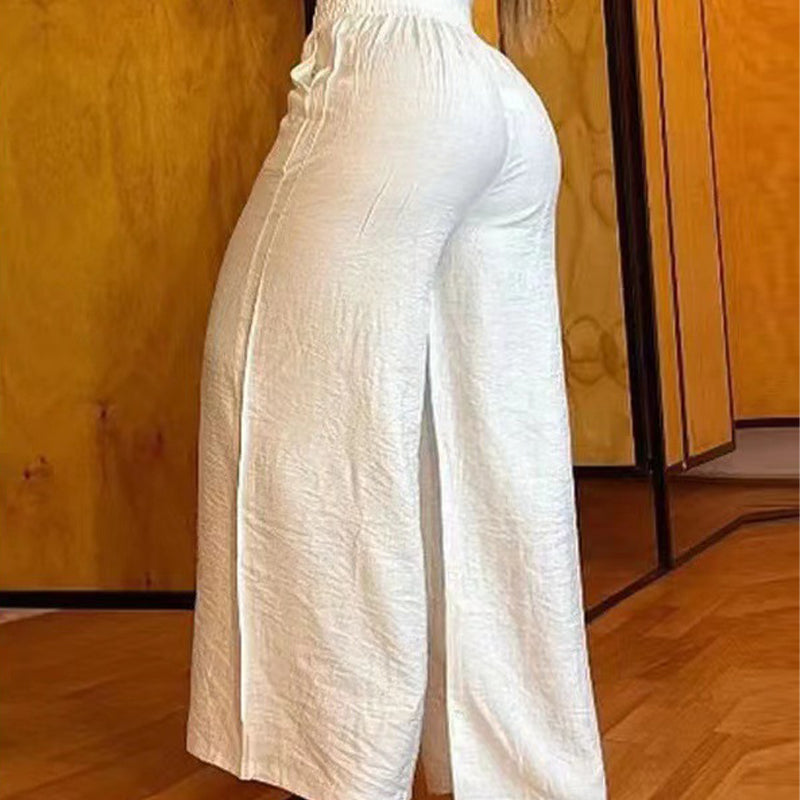👖50% RABATT!💃Damenhose – Hoher Bund, weites Bein, mit Gürtelakzent und vielseitigem Look✨