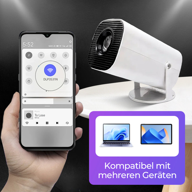 🎬 WM-Sonderangebot 60 % RABATT!✨ Tragbarer 1080p-HD-WLAN-Projektor – kabellos, kristallklar und kompakt – ein Muss für jedes Heimkino 🍿