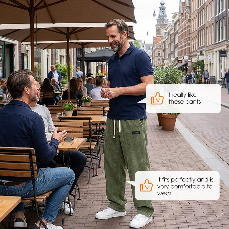 ✨ LIMITED-TIME 50% RABATT! Herrenhose mit lockerer Passform, Kordelzug und Taschen