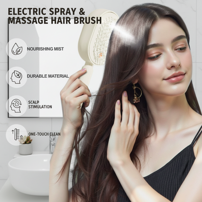 ✨50% RABATT!🧴Elektrische Sprüh- und Massage-HaarbürsteFür geschmeidiges, schönes Haar – ganz einfach💆♀️
