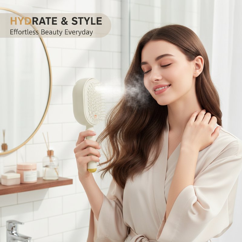 ✨50% RABATT!🧴Elektrische Sprüh- und Massage-HaarbürsteFür geschmeidiges, schönes Haar – ganz einfach💆♀️