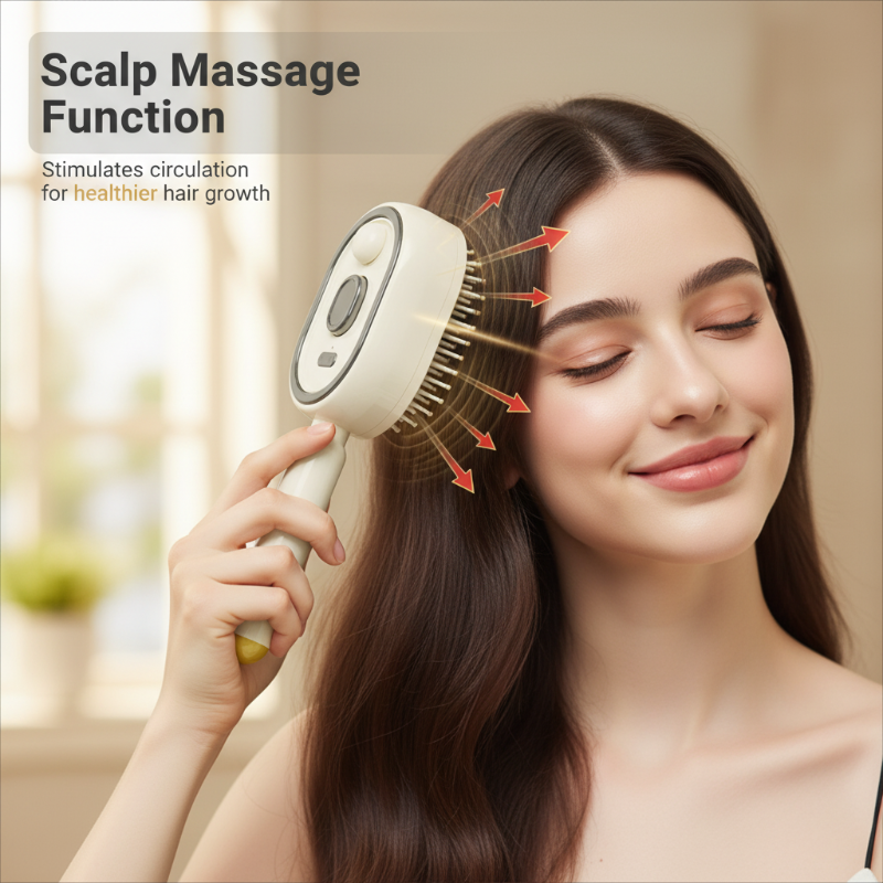 ✨50% RABATT!🧴Elektrische Sprüh- und Massage-HaarbürsteFür geschmeidiges, schönes Haar – ganz einfach💆♀️