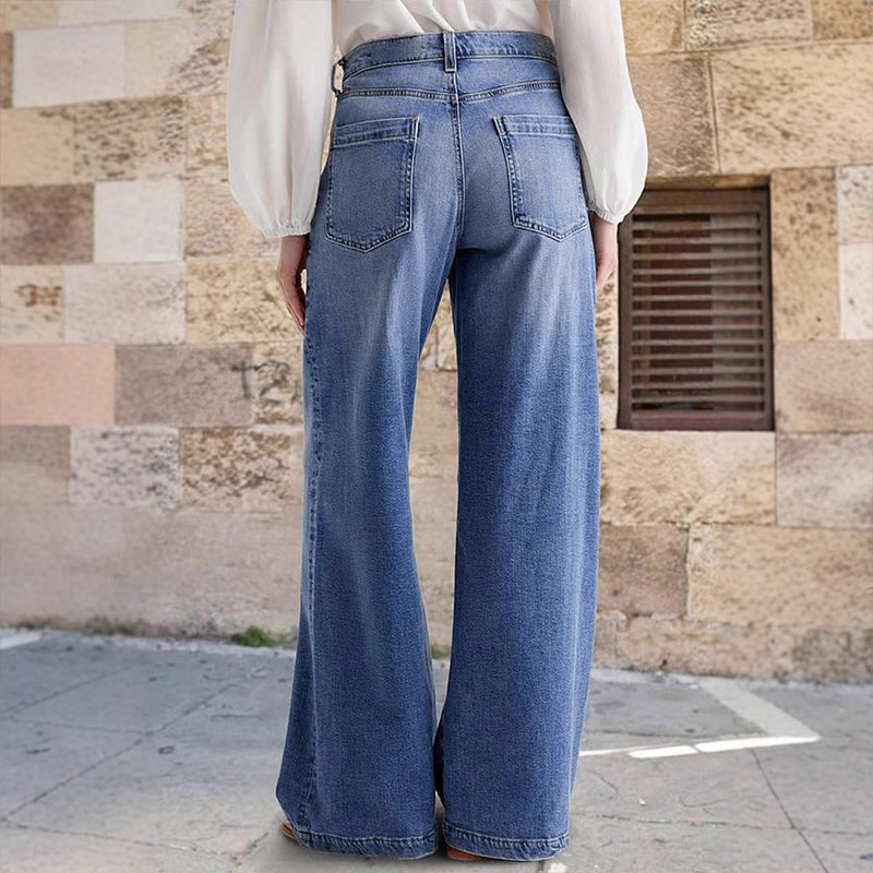 💎 -50% AUF VINTAGE JEANS! 💎 Damen Hochbund & Weitbein: Retro-Style, Bequeme Passform & Lässiger Look 👖✨