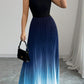 ✨ NUR FÜR BEGRENZTE ZEIT 50% RABATT! 🌺Ombré Ärmelloses Maxikleid Stehkragen A-Linie Plisseekleid Lila Gradient Sommerkleid❤️
