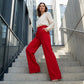 ✨ LIMITED-TIME 50% RABATT! | Damen Hohe Taille Weites Bein Hose – Fließender Schnitt, Knitterfrei, Elegante Freizeit- & Business-Hose