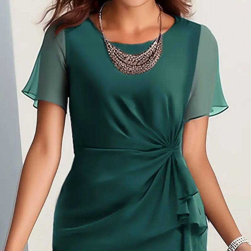 👗 50% RABATT! ✨ Einfarbiges elegantes Kleid – Schmeichelnde Passform, Vielseitiger Stil & Weicher Stoff 💃