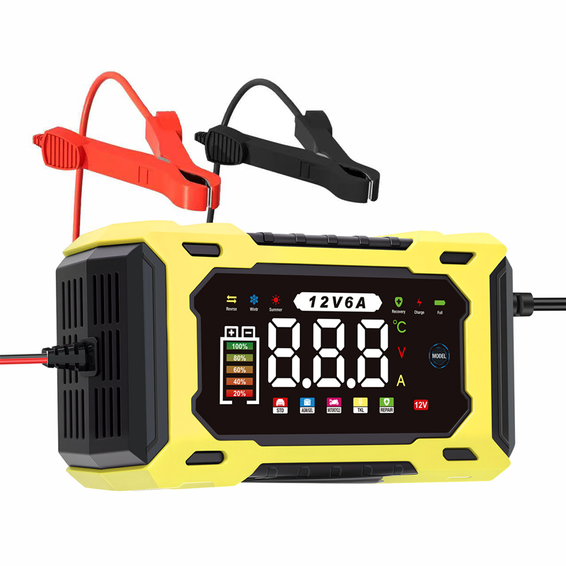 🔥Zeitlich begrenztes Angebot Intelligentes 12V Autoladegerät 6A mit Impulsreparatur - LCD-Display