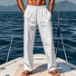 👖 ZEITLICH BEGRENZTER 50% RABATT! ✨ Herren-Leinenhose – Lockere Passform, Kordelzug am Bund, Funktionale Taschen 🌿