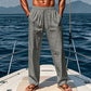 👖 ZEITLICH BEGRENZTER 50% RABATT! ✨ Herren-Leinenhose – Lockere Passform, Kordelzug am Bund, Funktionale Taschen 🌿