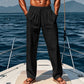 👖 ZEITLICH BEGRENZTER 50% RABATT! ✨ Herren-Leinenhose – Lockere Passform, Kordelzug am Bund, Funktionale Taschen 🌿