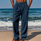 👖 ZEITLICH BEGRENZTER 50% RABATT! ✨ Herren-Leinenhose – Lockere Passform, Kordelzug am Bund, Funktionale Taschen 🌿