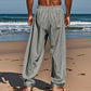 👖 ZEITLICH BEGRENZTER 50% RABATT! ✨ Herren-Leinenhose – Lockere Passform, Kordelzug am Bund, Funktionale Taschen 🌿