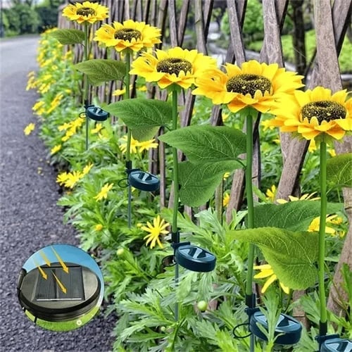 📢📢50 % Rabatt!! ⏰🌻 Realistisch & wetterfest | Solar-Sonnenblume – Bestseller 2026 | IP65-Außen-Dekoration