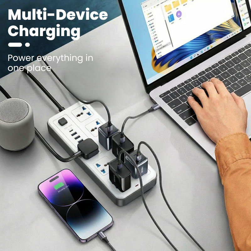 🔌 50 % RABATT ⚡ Mehrfachsteckdose mit langer Verlängerungsschnur – USB-Ports inklusive, Überspannungsschutz & kompaktes Design 📱