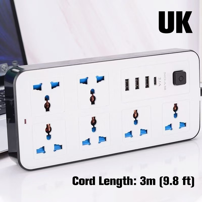 🔌 50 % RABATT ⚡ Mehrfachsteckdose mit langer Verlängerungsschnur – USB-Ports inklusive, Überspannungsschutz & kompaktes Design 📱