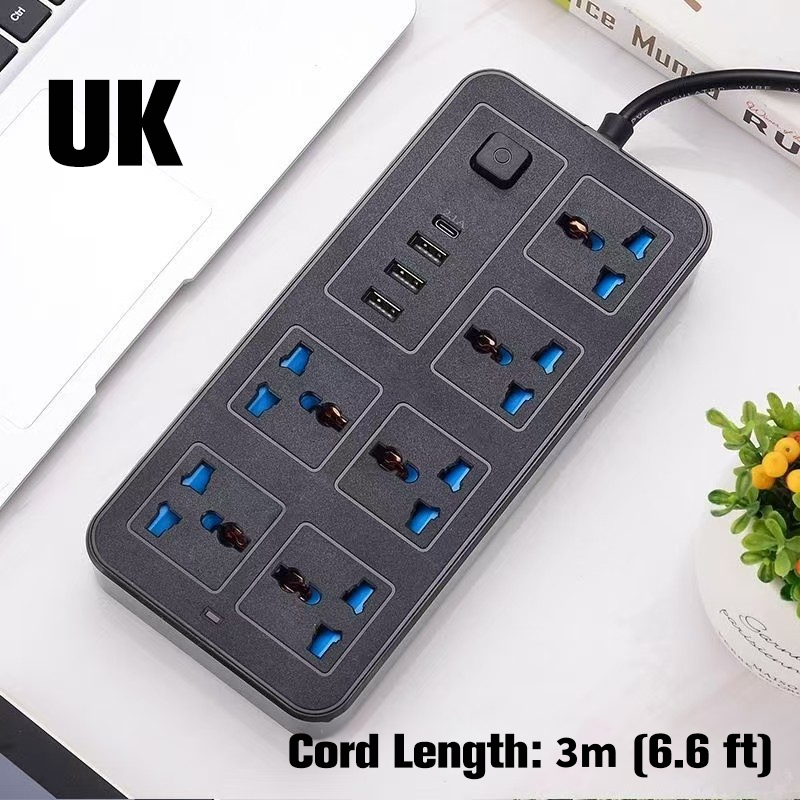 🔌 50 % RABATT ⚡ Mehrfachsteckdose mit langer Verlängerungsschnur – USB-Ports inklusive, Überspannungsschutz & kompaktes Design 📱
