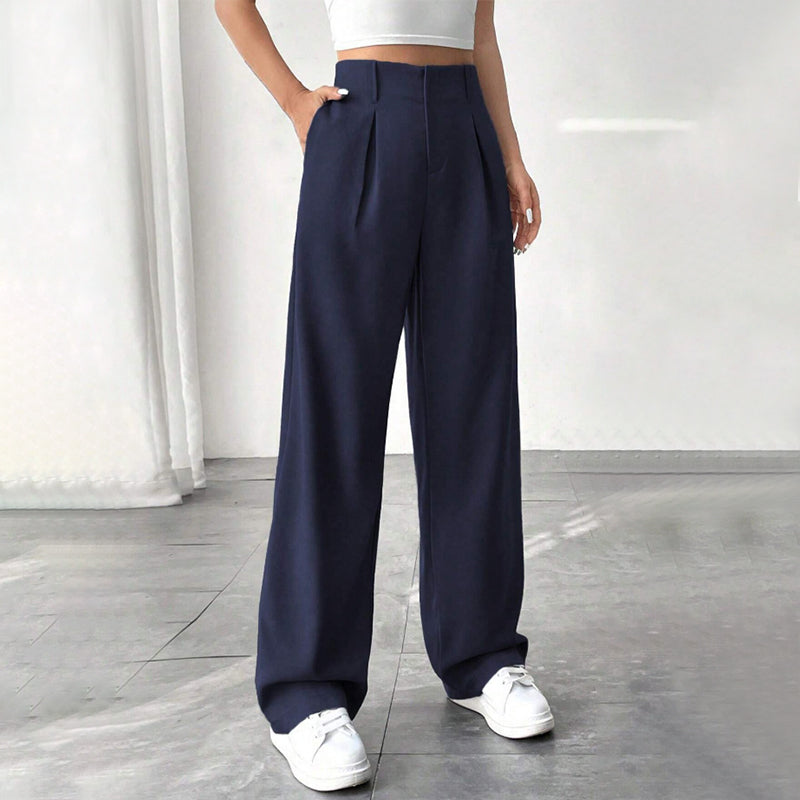 ✨ LIMITED-TIME 50% RABATT! | Damen Hose mit hoher Taille – weite Beinform, atmungsaktiver Stoff, figurschmeichelnd – ideal für Büro & Freizeit 👖✨