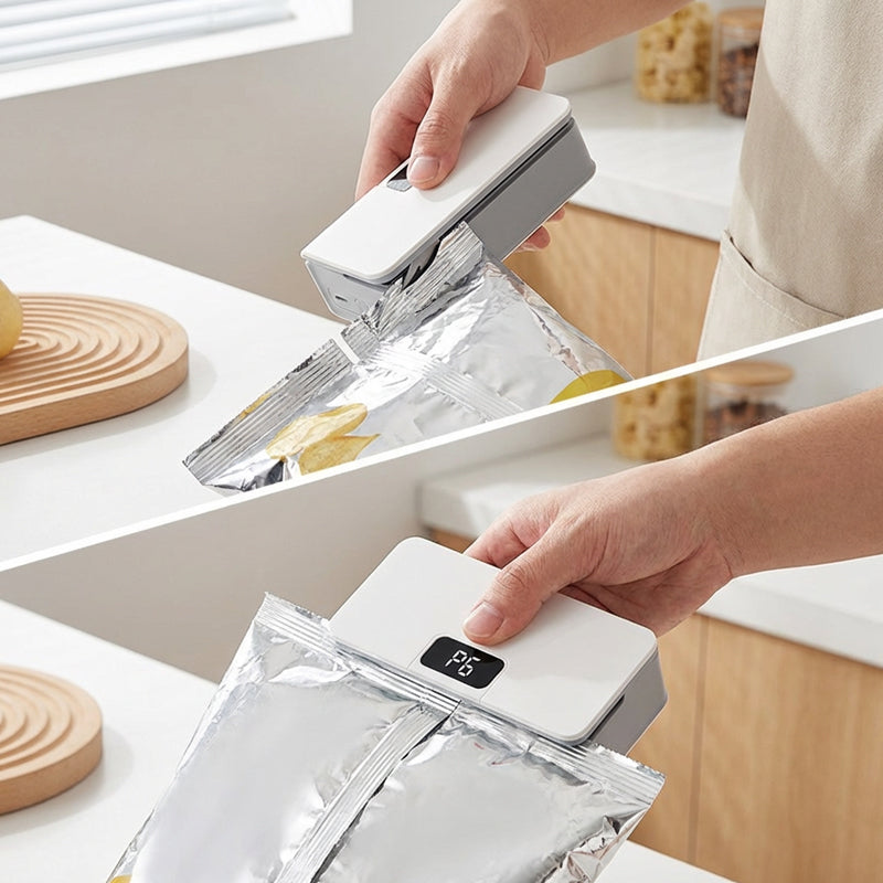 ✨🔥Profi-Beutelschweißer mit 6 Heizstufen – Frische auf Knopfdruck. (Verschließen und Öffnen in Sekunden. Wiederaufladbar & Magnetisch für Ihren Kühlschrank.)