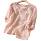 🔥👚 50% RABATT! Bestickte Bluse aus Baumwoll-Leinen-Mischung – natürliches Material, feminines Design, ideal für Alltag & Reise. 🌿💨