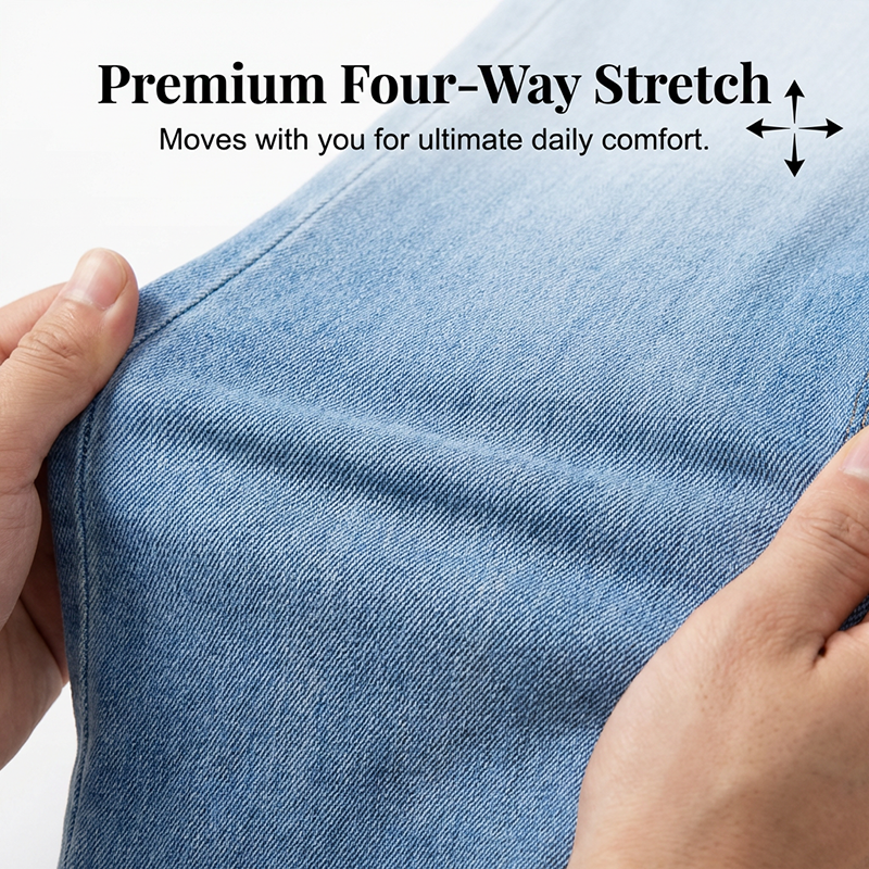👖✨ Damen High-Waist Schlaghose – Slim Fit, Stretch, Locker & Leicht ausgestellte Jeans für Frühling