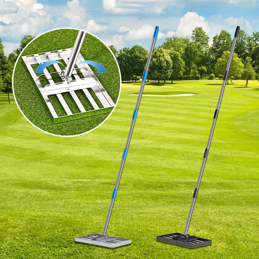 ⛳🌱 Edelstahl Rasenplanierer & Garten-Rechen – Präziser Nivellierer für Golf, Rasen & Sandflächen