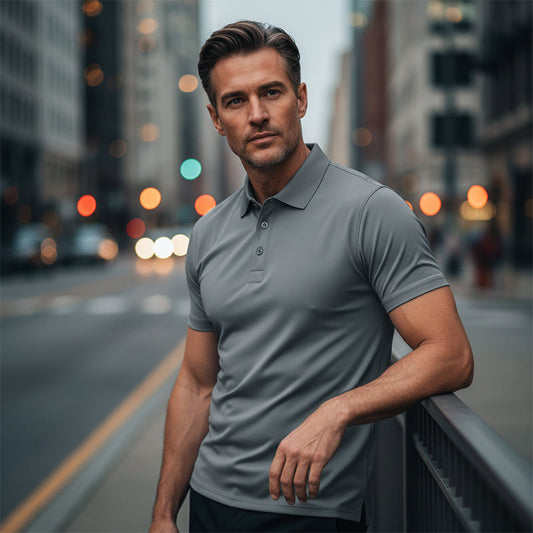 🔥⏰ LIMITIERT: -50% 💥 Premium Herren Kurzarm-T-Shirt mit Reverskragen 👕 schnell trocknend, hochwertig & modern ✨