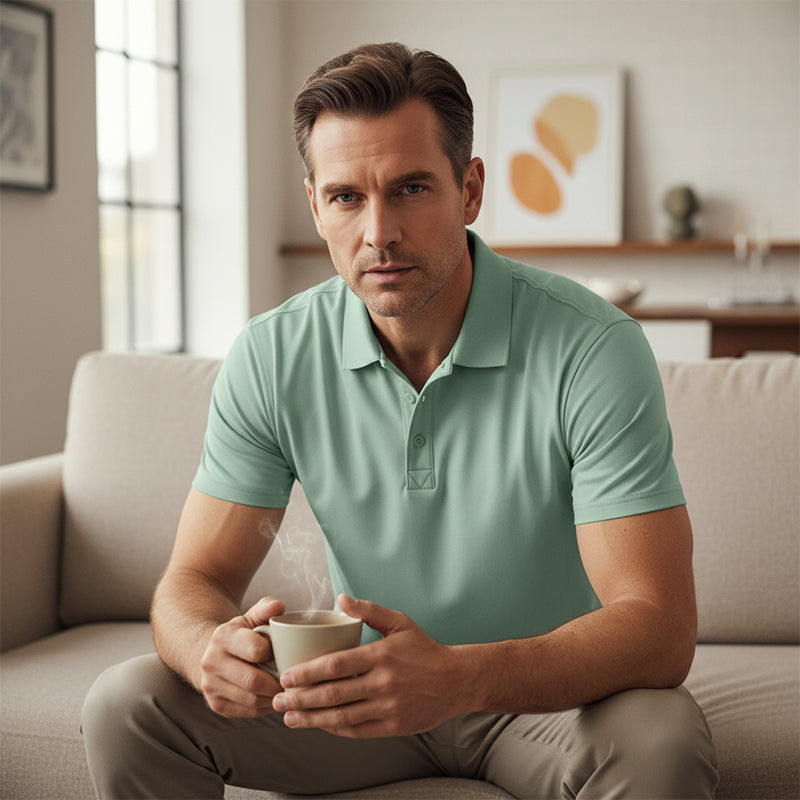 🔥⏰ LIMITIERT: -50% 💥 Premium Herren Kurzarm-T-Shirt mit Reverskragen 👕 schnell trocknend, hochwertig & modern ✨